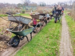 We used a lot of wheelbarrows when we put the new troughs in